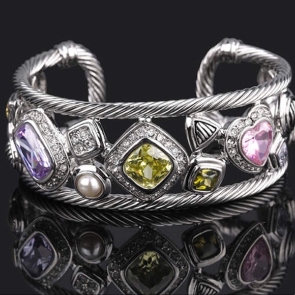 Crystal Cable Wired Bangle Bracelet New - Picture 5 of 5